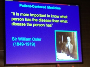 My favorite slide from the meeting -- Love Osler