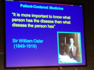 My favorite slide from the meeting -- Love Osler